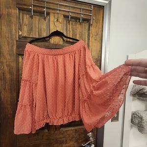 Coral blouse